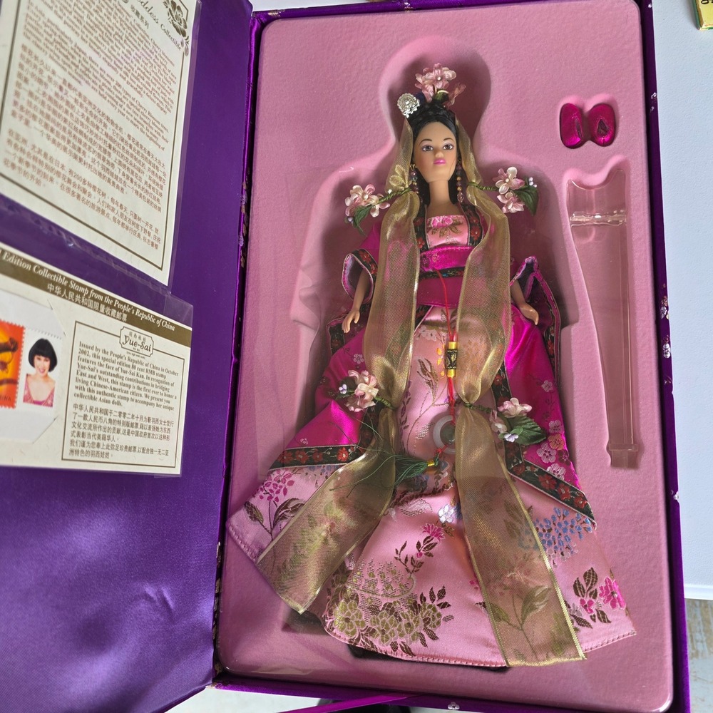 Yue-Sai Wa Wa Cherry Blossom Goddess Collectible Doll 2002 Limited Edition Stamp